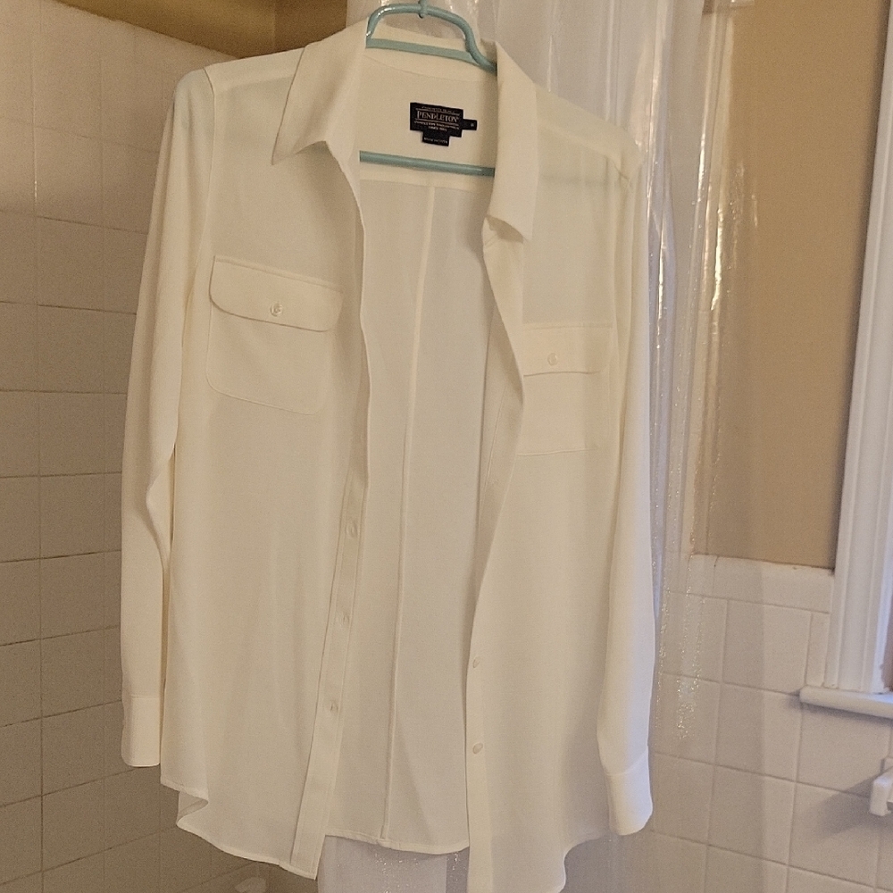 White Button-Up Blouse